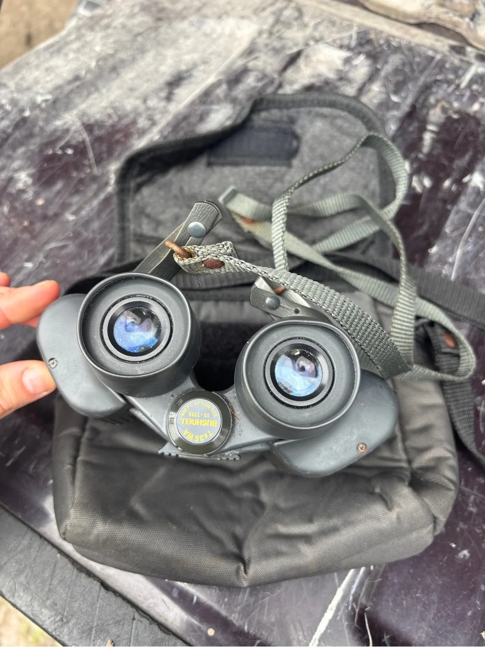 Bushnell Compact Binoculars in Black with Yellow Logo